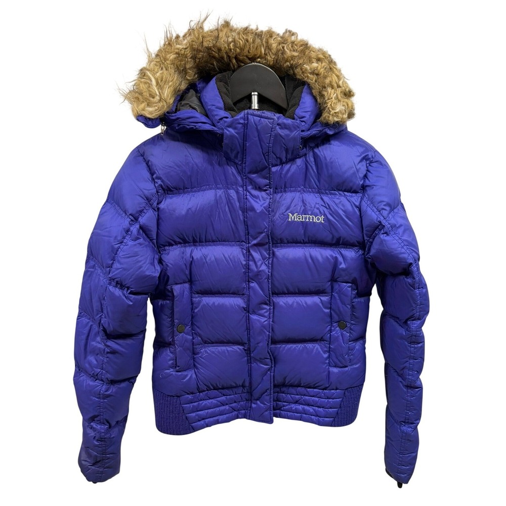 Marmot Women's Helsinki Down 700 Fill Puffer Winter Ski Snow Coat Purple Small